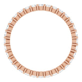 14K Rose 1/2 CTW Natural Diamond Eternity Band Size 6